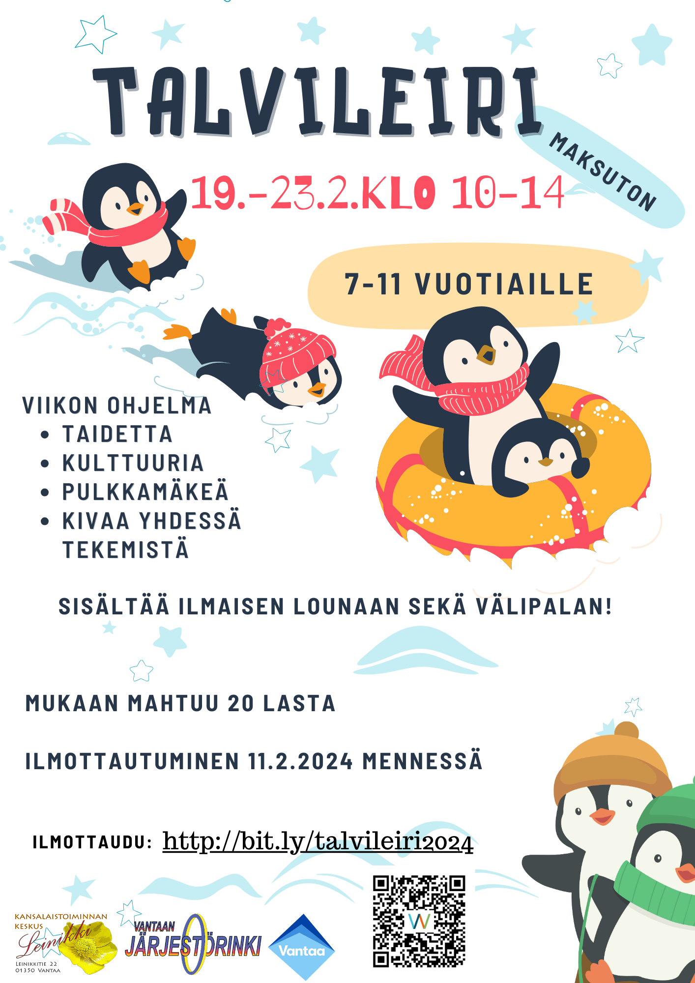 Talvileiri 19. - 23.2. 7-11 -vuotiaille