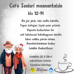 Cafe Senior maanantaisin klo 12-14